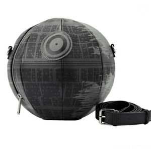 Loungefly Black & Gray Death Star Crossbody Bag